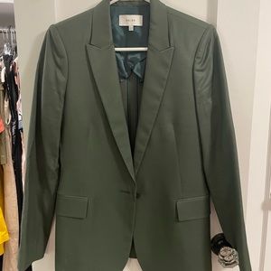 Reiss Suit & Accordion Skirt - Olive Green